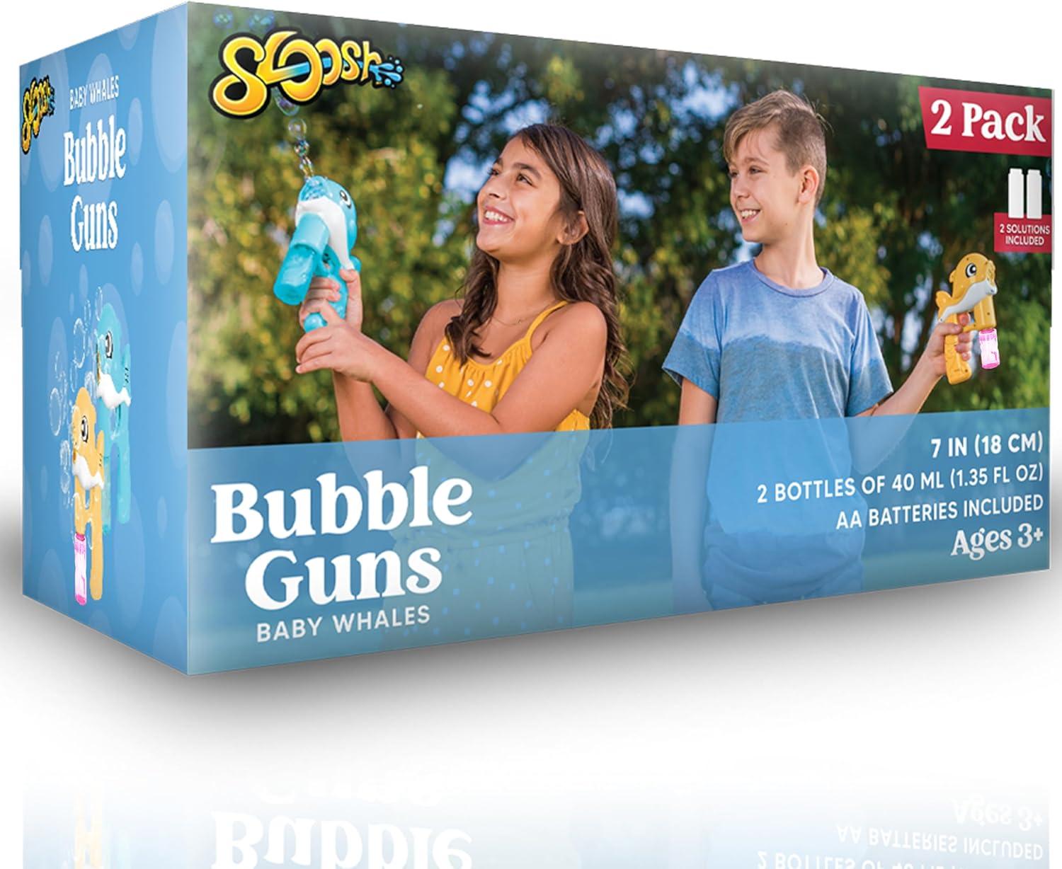 imageJOYIN 2 Bubble Guns Kit Whale Automatic Bubble Maker Blower Machine with 4 Solutions for Kids Summer Toy Birthday Outdoor amp Indoor Activity Easter Valentine Party FavorsYellowblue