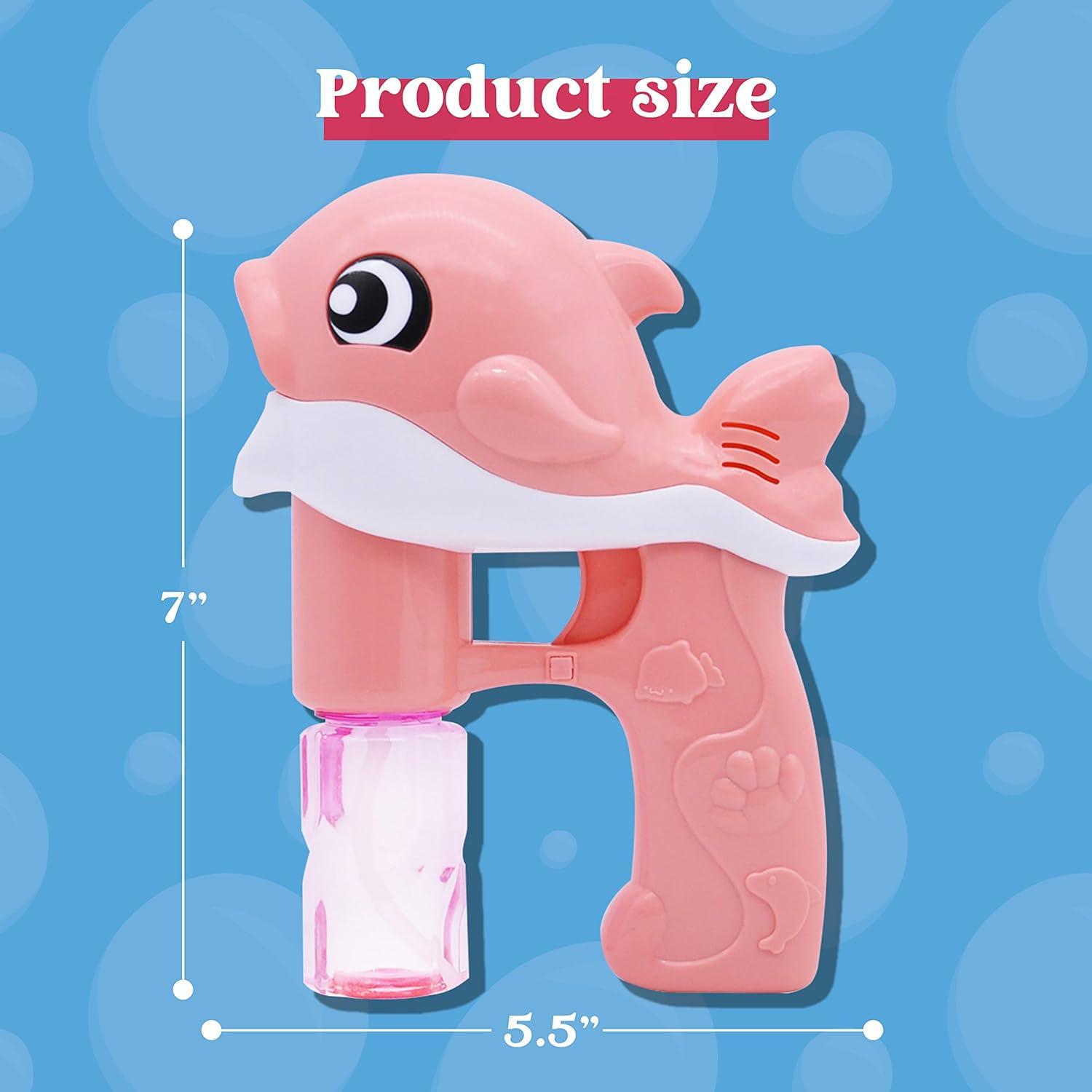 imageJOYIN 2 Bubble Guns Kit Whale Automatic Bubble Maker Blower Machine with 4 Solutions for Kids Summer Toy Birthday Outdoor amp Indoor Activity Easter Valentine Party FavorsBluepink