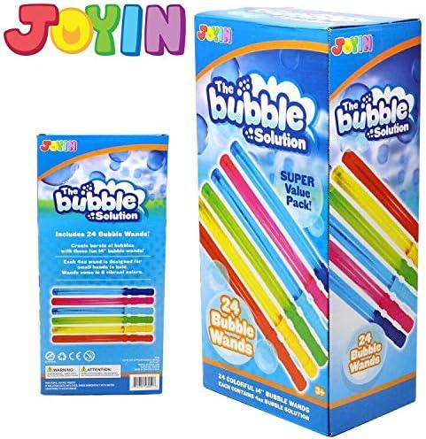 imageJOYIN 24 Pack 146 Big Bubble Wands Bulk 2 Dozen for Summer Toy OutdoorIndoor Activity Use Easter Bubbles Party Favors Supplies for KidsClassic