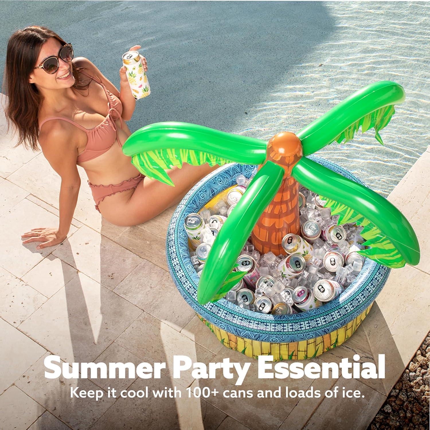 imageJOYIN 28 Inflatable Palm Tree Cooler Luau Hawaiian Tropical Beach Themed Party Decorations Blow Up Palm Trees Cooler Outdoor Party Supplies Kids Adults Birthday Party Dcor