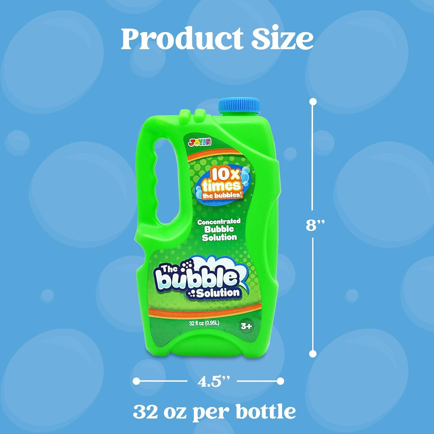 imageJOYIN 32 oz Bubble Solution Refills Close to 1L 25 Gallon Concentrated Solution for Bubble Machine Wands Blower Easter PurpleGreen
