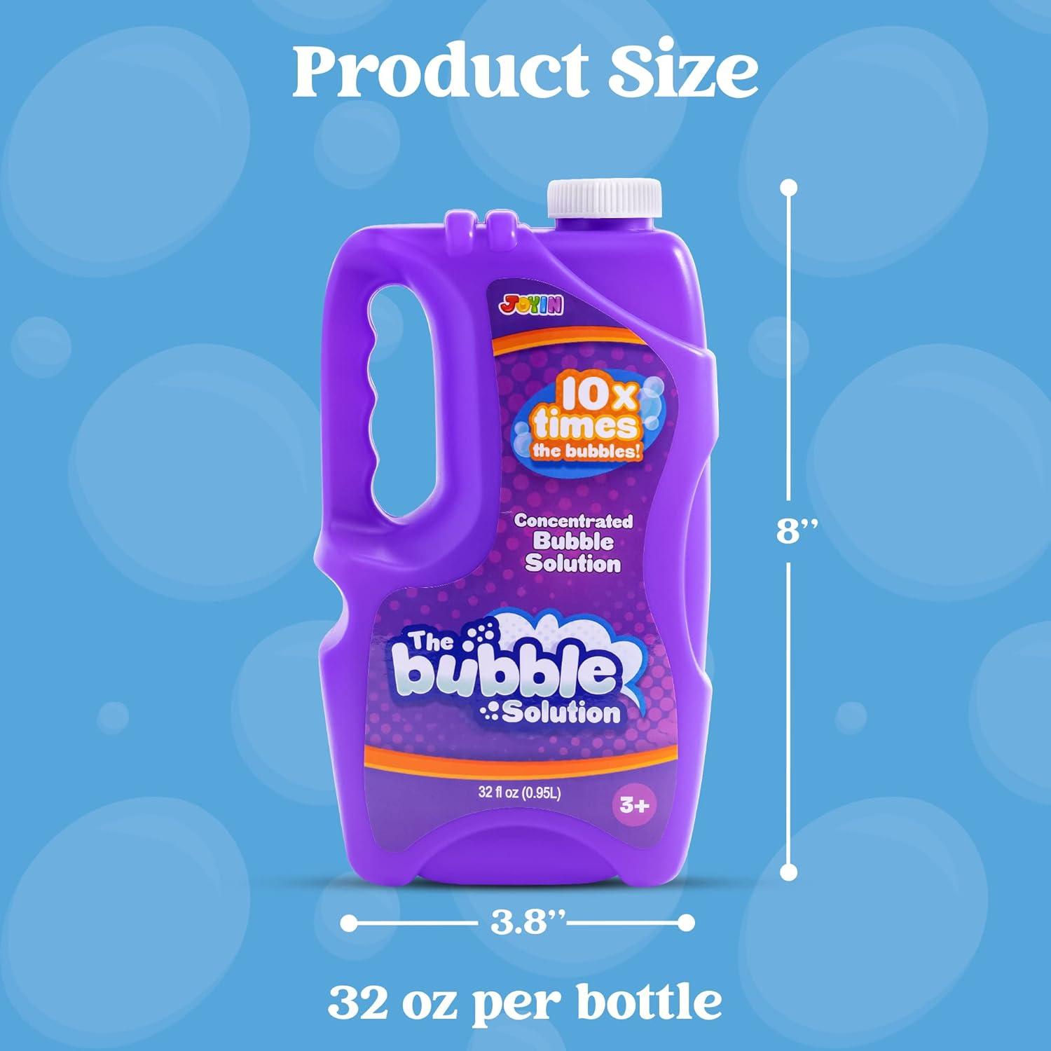 imageJOYIN 32 oz Bubble Solution Refills Close to 1L 25 Gallon Concentrated Solution for Bubble Machine Wands Blower Easter PurplePurple