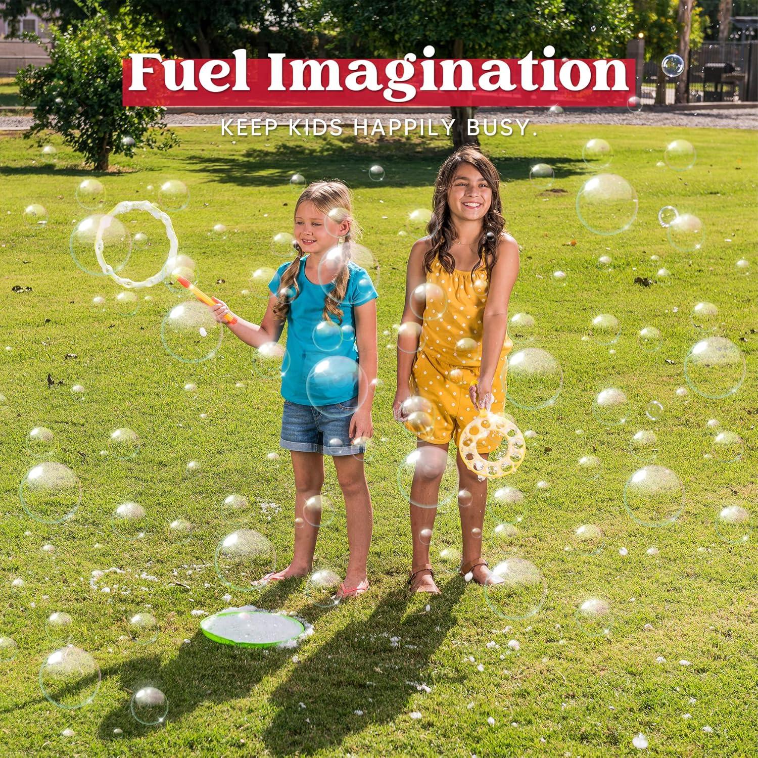 imageJOYIN Big Bubble Wands Set with with Tray 21 Giant Bubble Wands Bulk for Kids Summer Outdoor Play Period amp Birthday Party amp Games 6 Pcs Solution Suitable Suitable for All Age PeopleLuxury