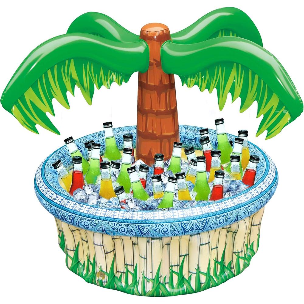 imageJOYIN 28 Inflatable Palm Tree Cooler Luau Hawaiian Tropical Beach Themed Party Decorations Blow Up Palm Trees Cooler Outdoor Party Supplies Kids Adults Birthday Party Dcor