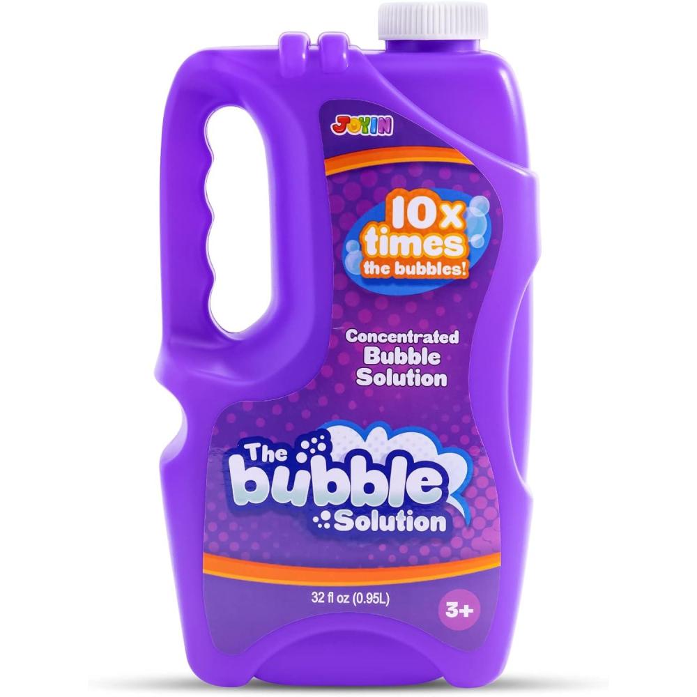 imageJOYIN 32 oz Bubble Solution Refills Close to 1L 25 Gallon Concentrated Solution for Bubble Machine Wands Blower Easter PurplePurple