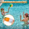 JOYIN 12-Pack 12“ Beach Balls – Bulk Classic Beachball Inflatable Swimming Pool Toys for Games Adults Kids(16-inch)