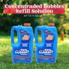 JOYIN 2 Bottles Bubbles Refill Solutions 64 oz (up to 5 Gallon), Concentrated Solution for Bubble Machine, Gun, Wand Refill Fluid Summer, Easter Toys (Red+Purple)(Blue)