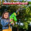 JOYIN 2 Bottles Bubbles Refill Solutions 64 oz (up to 5 Gallon), Concentrated Solution for Bubble Machine, Gun, Wand Refill Fluid Summer, Easter Toys (Red+Purple)(Orange+blue)
