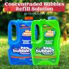 JOYIN 2 Bottles Bubbles Refill Solutions 64 oz (up to 5 Gallon), Concentrated Solution for Bubble Machine, Gun, Wand Refill Fluid Summer, Easter Toys (Red+Purple)(Blue+green)