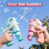 JOYIN 2 Bubble Guns Kit, Whale Automatic Bubble Maker Blower Machine with 4 Solutions for Kids, Summer Toy, Birthday, Outdoor & Indoor Activity, Easter, Valentine Party Favors(Blue+pink)