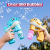 JOYIN 2 Bubble Guns Kit, Whale Automatic Bubble Maker Blower Machine with 4 Solutions for Kids, Summer Toy, Birthday, Outdoor & Indoor Activity, Easter, Valentine Party Favors(Yellow-blue)