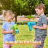 JOYIN 2 Bubble Guns with 2 Refill Solution (10 oz Total), Bubbles Maker, Blower for Kids, Toddlers, Outdoors Activity, Birthday Gift, Easter Basket Stuffers (Yellow+Orange)(Blue+green)
