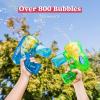 JOYIN 2 Bubble Guns with 2 Refill Solution (10 oz Total), Bubbles Maker, Blower for Kids, Toddlers, Outdoors Activity, Birthday Gift, Easter Basket Stuffers (Yellow+Orange)(Green+blue)