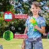 JOYIN 2 Bubble Guns with 2 Refill Solution (10 oz Total), Bubbles Maker, Blower for Kids, Toddlers, Outdoors Activity, Birthday Gift, Easter Basket Stuffers (Yellow+Orange)(Green+blue)
