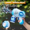 JOYIN 2 Kids Bubble Guns with 4 Bottles Solution, Automatic Bubble Machine Gun with 8 Holes for Kids, Adults, Summer Toys, Easter Basket Stuffers, Birthday Gift, Party Favors(Green  Blue)