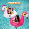 JOYIN 2-Pack Flamingo Unicorn Pool Float – Fun Floaties Inflatable Swimming Pool Tubes Toys Party Decorations, Summer Vacation Lake Beach Floaty Swim Rings Raft Lounger for Adults & Kids