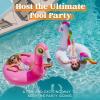 JOYIN 2-Pack Flamingo Unicorn Pool Float – Fun Floaties Inflatable Swimming Pool Tubes Toys Party Decorations, Summer Vacation Lake Beach Floaty Swim Rings Raft Lounger for Adults & Kids