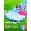 JOYIN 32.5FT Water Slide and 2 Inflatable Boards, Extra Long Double Lawn Heavy Duty Splash Mat Pad with Sprinkler for Kids Adults Backyard Summer Water Toy Outdoor Fun, Blue, Orange(Blue  Pink)