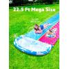 JOYIN 32.5FT Water Slide and 2 Inflatable Boards, Extra Long Double Lawn Heavy Duty Splash Mat Pad with Sprinkler for Kids Adults Backyard Summer Water Toy Outdoor Fun, Blue, Orange(Blue  Pink)