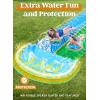 JOYIN 32.5FT Water Slide and 2 Inflatable Boards, Extra Long Double Lawn Heavy Duty Splash Mat Pad with Sprinkler for Kids Adults Backyard Summer Water Toy Outdoor Fun, Blue, Orange(Blue  Green)
