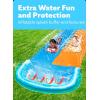 JOYIN 32.5FT Water Slide and 2 Inflatable Boards, Extra Long Double Lawn Heavy Duty Splash Mat Pad with Sprinkler for Kids Adults Backyard Summer Water Toy Outdoor Fun, Blue, Orange(Blue  Orange)