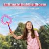 JOYIN Big Bubble Wands Set with with Tray, 21″ Giant Bubble Wands Bulk for Kids, Summer, Outdoor Play Period & Birthday Party & Games, 6 Pcs Solution Suitable, Suitable for All Age People(Regular)