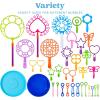 JOYIN Big Bubble Wands Set with with Tray, 21″ Giant Bubble Wands Bulk for Kids, Summer, Outdoor Play Period & Birthday Party & Games, 6 Pcs Solution Suitable, Suitable for All Age People(Regular)