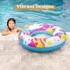 JOYIN Donut Pool Float with Glitters 32.5” (3 Pack), Funny Tube Toys for Swimming Pool Party and Donut Party Supplies(Animal)