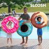 JOYIN Donut Pool Float with Glitters 32.5” (3 Pack), Funny Tube Toys for Swimming Pool Party and Donut Party Supplies(Donut)