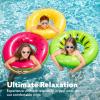 JOYIN Donut Pool Float with Glitters 32.5” (3 Pack), Funny Tube Toys for Swimming Pool Party and Donut Party Supplies(Fruit)