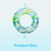 JOYIN Donut Pool Float with Glitters 32.5” (3 Pack), Funny Tube Toys for Swimming Pool Party and Donut Party Supplies(Tropical)