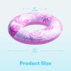 JOYIN Donut Pool Float with Glitters 32.5” (3 Pack), Funny Tube Toys for Swimming Pool Party and Donut Party Supplies(Tropical Leaves)