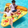 JOYIN Giant Inflatable Pizza Slice Pool Float, Fun Pool Floaties, Swim Party Toy, Summer Pool Raft (1 Pack), Extra Large with Cup Holders