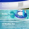 JOYIN Inflatable Pool Float Set Volleyball Net & Basketball Hoops, Floating Swimming Game Toy for Kids and Adults, Summer Floaties, Volleyball Court (105”x28”x38”)|Basketball (27.6”x23”),L-Orange(Dark Blue)