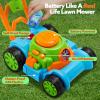 SLOOSH Bubble Lawn Mower Toddler Toys – Spill-Proof Bubble Machine Pretend Gardening Play Toy for Age 1 2 3 1-3 Year Old Baby Boys Indoor Outdoor Use, Push Toys Xmas Christmas Birthday Gifts (Blue)(Blue)