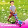 SLOOSH Bubble Lawn Mower Toddler Toys – Spill-Proof Bubble Machine Pretend Gardening Play Toy for Age 1 2 3 1-3 Year Old Baby Boys Indoor Outdoor Use, Push Toys Xmas Christmas Birthday Gifts (Blue)(Pink)