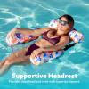 SLOOSH Inflatable Pool Floats Adult,2 Packs Floating Lounge Chairs,Blow up Pool Noodles for Adult Heavy Duty,Floating Chair for Party Summer Water Beach Lake Fun(Tropical Flowers)