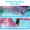 SLOOSH Inflatable Pool Floats Adult,2 Packs Floating Lounge Chairs,Blow up Pool Noodles for Adult Heavy Duty,Floating Chair for Party Summer Water Beach Lake Fun(Tropical Leaves-Pink Blue)