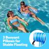 SLOOSH Inflatable Pool Floats Adult,2 Packs Floating Lounge Chairs,Blow up Pool Noodles for Adult Heavy Duty,Floating Chair for Party Summer Water Beach Lake Fun(Stripe)