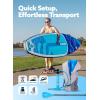 SLOOSH Inflatable Stand Up Paddle Board, 10’6″ Inflatable Paddle Boards with Premium Accessories, Non-Slip EVA Deck, Ultra-Light Carry Bag Pump, Meander SUP for Youth & Adults(Ocean Surge)