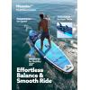 SLOOSH Inflatable Stand Up Paddle Board, 10’6″ Inflatable Paddle Boards with Premium Accessories, Non-Slip EVA Deck, Ultra-Light Carry Bag Pump, Meander SUP for Youth & Adults(Ocean Surge)