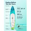 SLOOSH Inflatable Stand Up Paddle Board, 11’6″ Inflatable Paddle Boards with Premium Accessories, Non-Slip EVA Deck, Ultra-Light Carry Bag Pump, Rapids SUP for Youth & Adults(Aqua Surge)