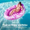 SLOOSH Inflatable Tanning Pool Lounger Float, 70″ x 46″ Pool Floats Adult with Pillow, 4 in 1 Suntan Tub Raft Floatie,Sunbathing Bed Lounge for Water Blow Up Ball Pit Party Gifts,Navyblue Stripe(Pink)