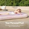 SLOOSH Inflatable Tanning Pool Lounger Float, 85″ x 57″ Extra Large Pool Floats Adult with Pillow, 4 in 1 Suntan Tub Raft Floatie,Sunbathing Bed Lounge for Water Blow Up Ball Pit, XL-Golden White(Purple Pink)