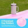SLOOSH Inflatable Tanning Pool Lounger Float, 85″ x 57″ Extra Large Pool Floats Adult with Pillow, 4 in 1 Suntan Tub Raft Floatie,Sunbathing Bed Lounge for Water Blow Up Ball Pit, XL-Golden White(Pink White)