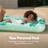 SLOOSH Inflatable Tanning Pool Lounger Float, 85″ x 57″ Extra Large Pool Floats Adult with Pillow, 4 in 1 Suntan Tub Raft Floatie,Sunbathing Bed Lounge for Water Blow Up Ball Pit Party Gifts, XL-Blue(Aqua Blue)