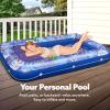 SLOOSH Inflatable Tanning Pool Lounger Float, 85″ x 57″ Extra Large Pool Floats Adult with Pillow, 4 in 1 Suntan Tub Raft Floatie,Sunbathing Bed Lounge for Water Blow Up Ball Pit Party Gifts, XL-Blue(Dark Blue)
