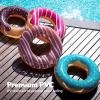 Sloosh 4 Pack Inflatable Pool Floats, Pool Tube Rings, Swim Tubes, Floaties Toys, Beach Swimming Party Toys for Kids and Adults(Donut)