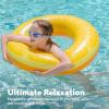 Sloosh 4 Pack Inflatable Pool Floats, Pool Tube Rings, Swim Tubes, Floaties Toys, Beach Swimming Party Toys for Kids and Adults(Fruit)