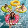 Sloosh 4 Pack Inflatable Pool Floats, Pool Tube Rings, Swim Tubes, Floaties Toys, Beach Swimming Party Toys for Kids and Adults(Fruit)